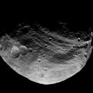This image obtained by the camera on NASA's Dawn spacecraft shows the south pole of the giant asteroid Vesta.