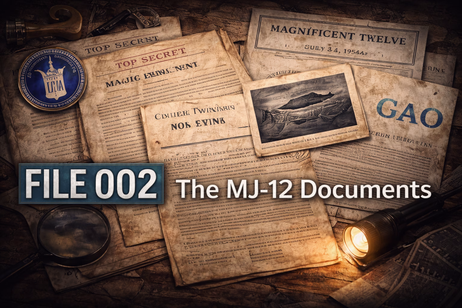 the Mj12 documents on display