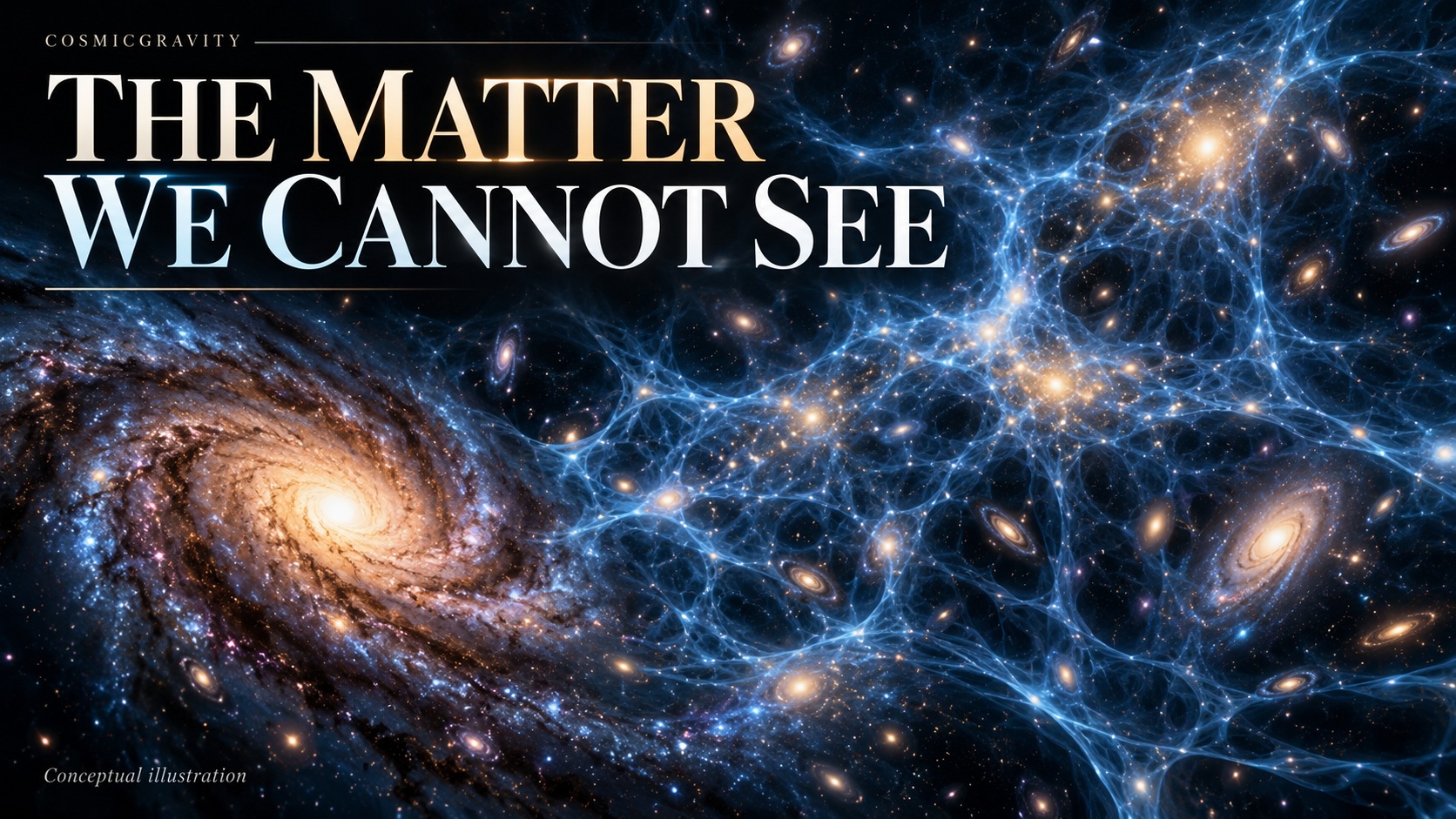Magazine illustration for Dark Matter Explained Without the Math – A Simple Guide to the Universe