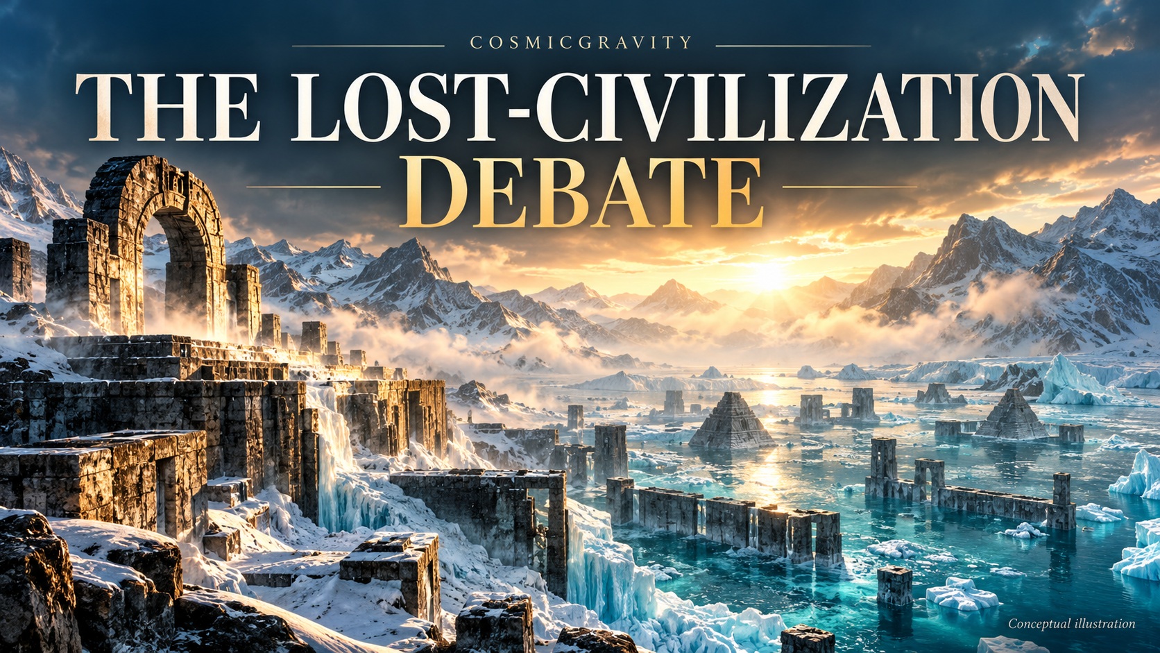 Magazine illustration for Graham Hancock’s Theories: The Lost Ice Age Civilization Case