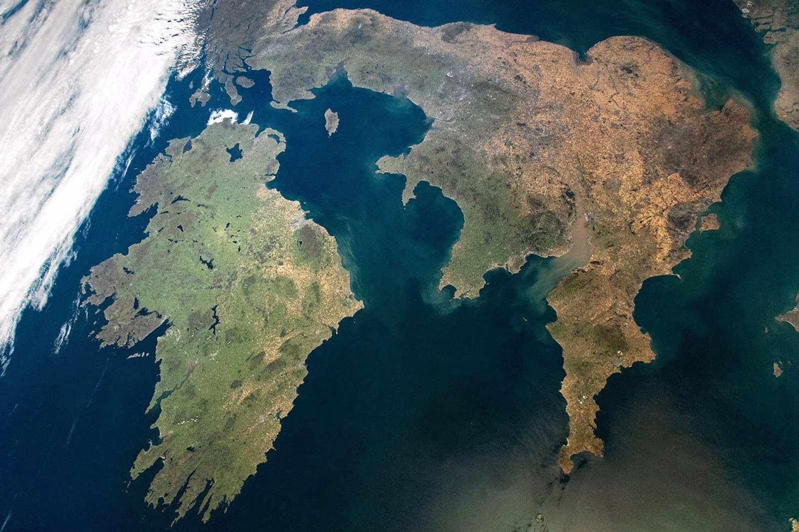 Great Britain and Ireland seen from the International Space Station in 2022
