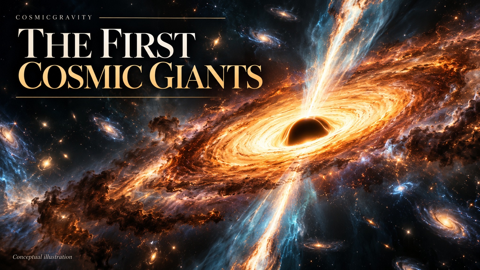 Magazine illustration for Ancient Quasars: How Did Black Holes Grow So Fast?