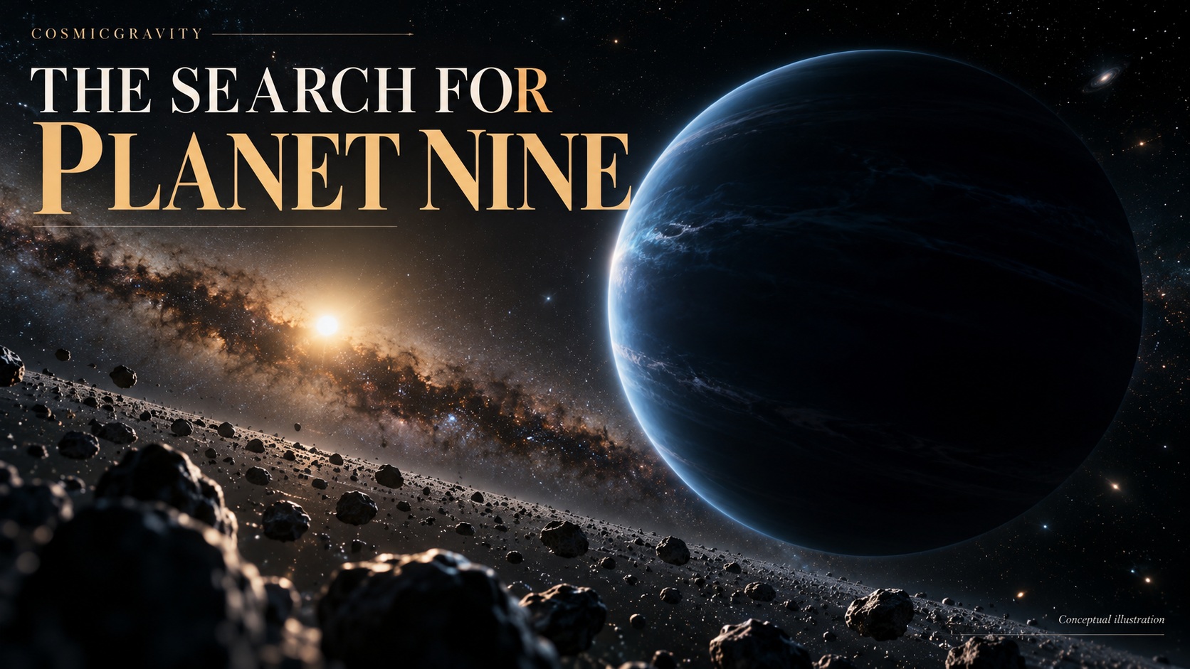 Magazine illustration for Planet Nine: The World We Still Haven't Found
