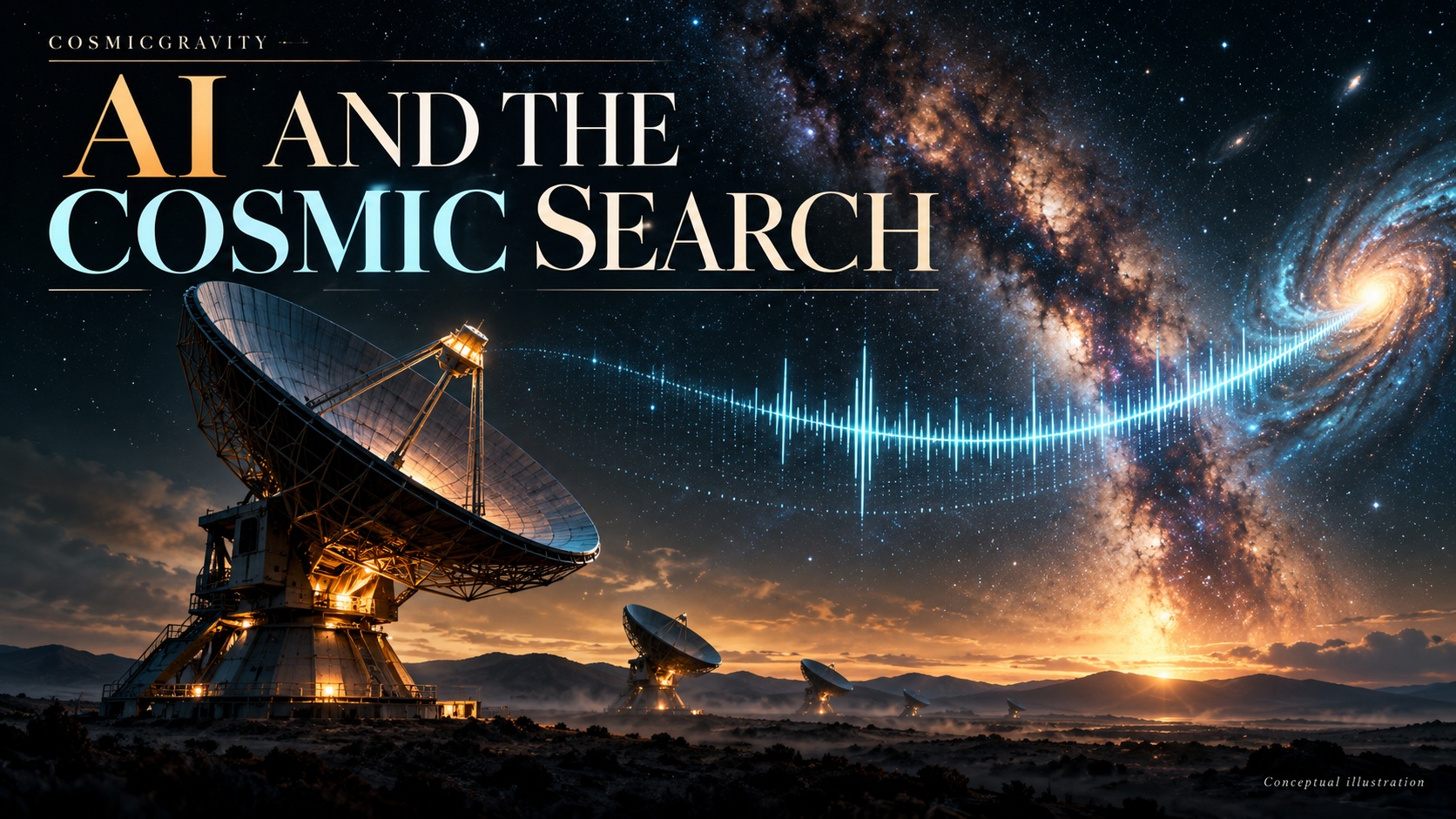 Magazine illustration for Can Artificial Intelligence Discover an Alien Signal?