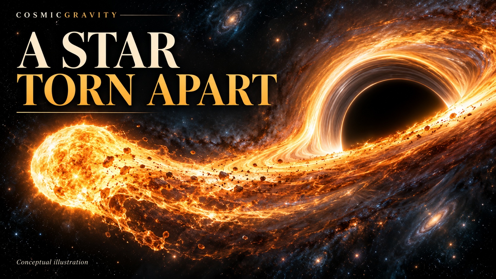 Magazine illustration for A Wandering Black Hole Was Caught Shredding a Star