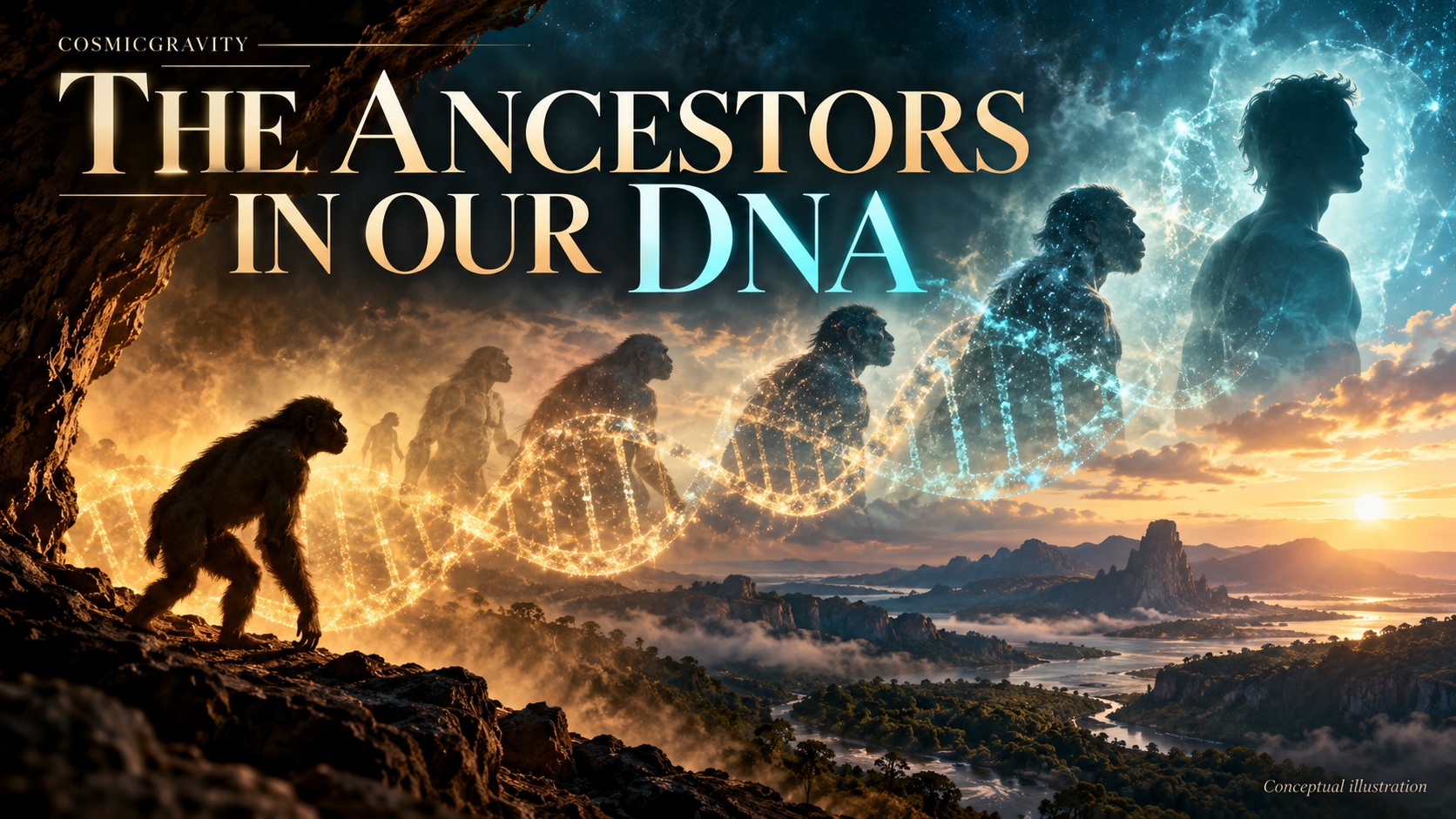 Magazine illustration for Ghost Ancestors Left Their DNA in Modern Humans