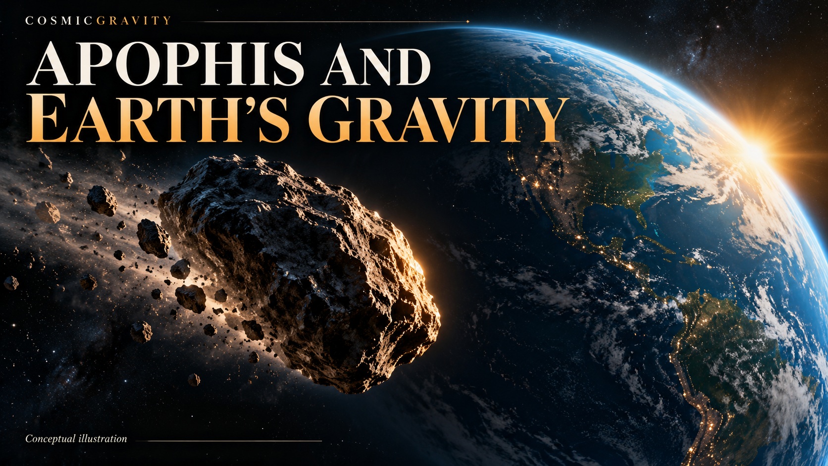Magazine illustration for Apophis 2029: Will Earth's Gravity Trigger an Asteroid-Quake?