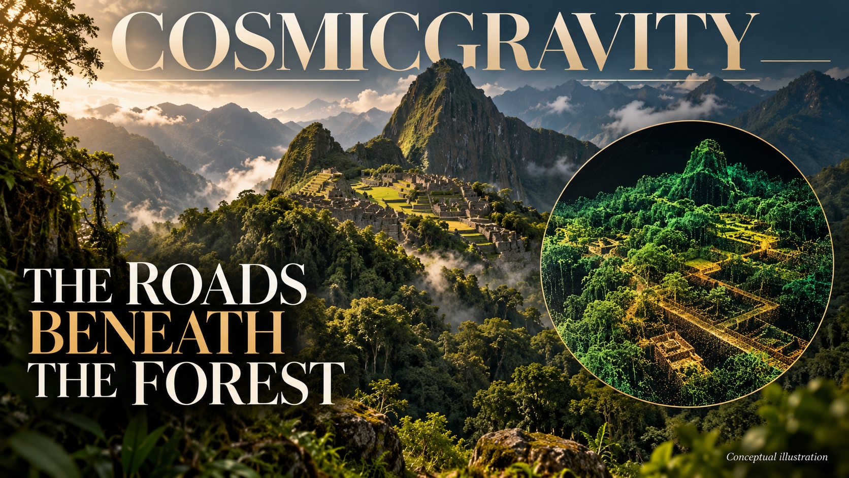 Magazine illustration for LiDAR Reveals Hidden Inca Roads Near Machu Picchu