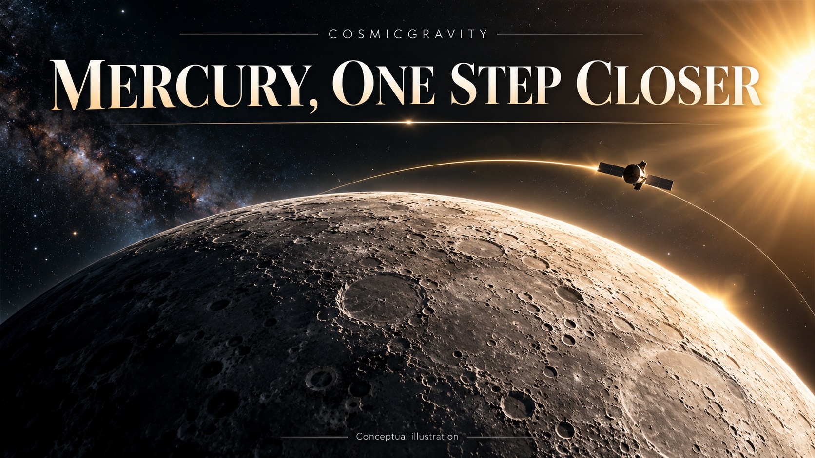 Magazine illustration for BepiColombo Is Closing In on Mercury. Arrival Will Take Months.