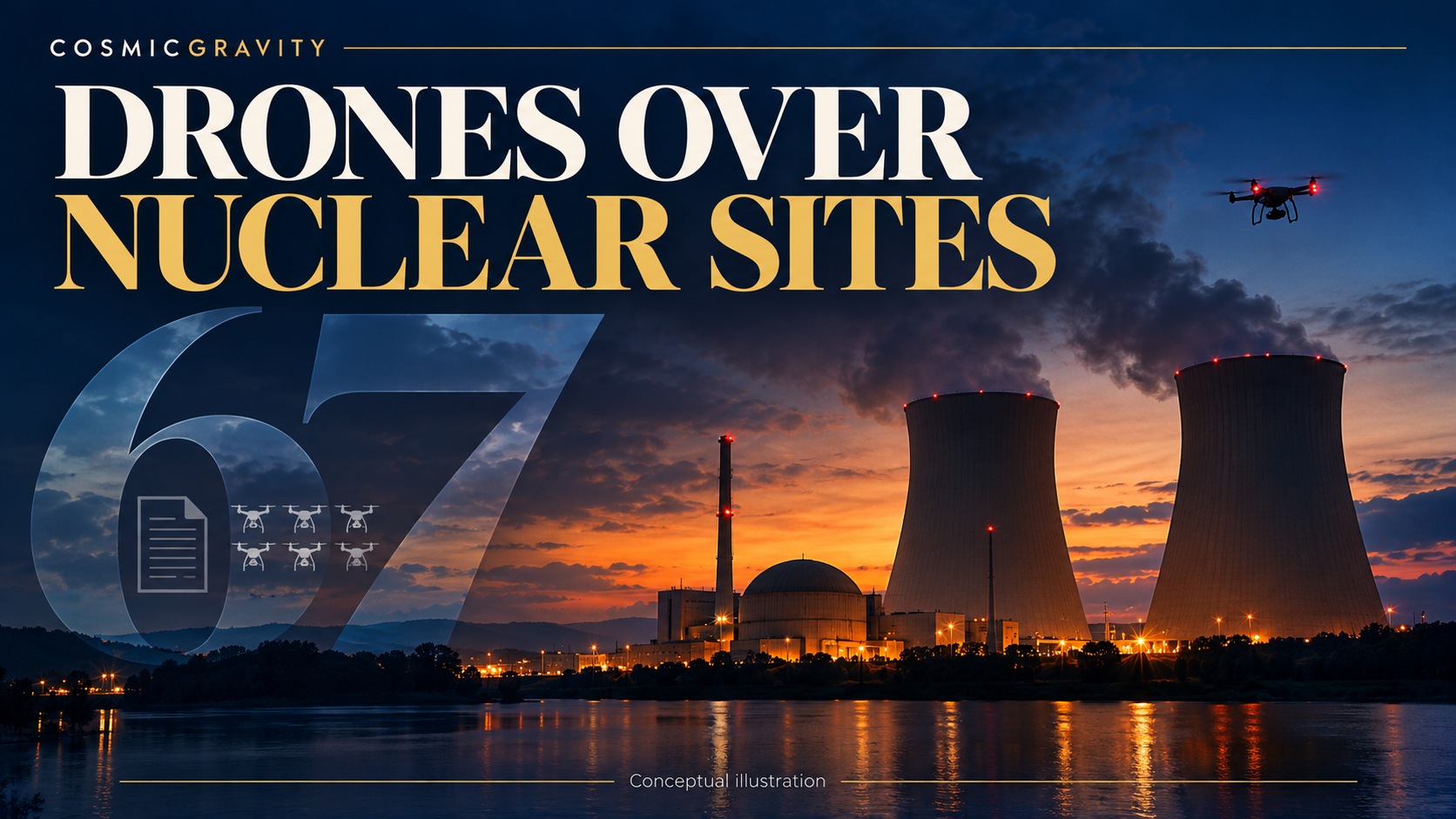 Magazine illustration for Drones Over Nuclear Sites: What 67 NRC Reports Do—and Don’t—Show