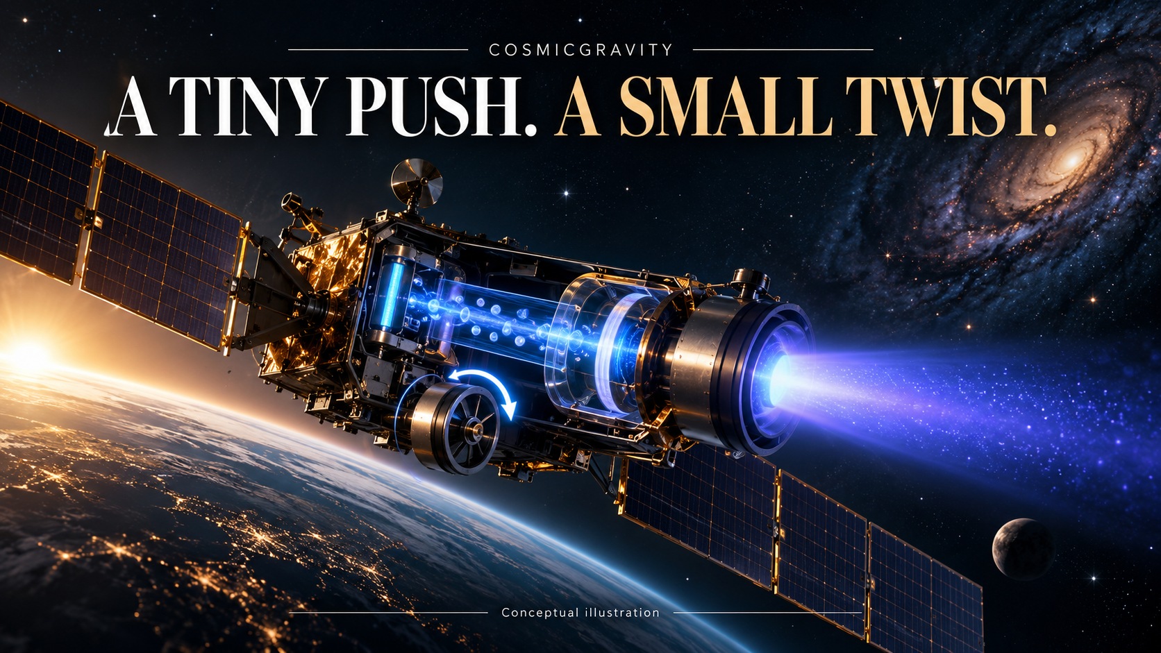 Magazine illustration for Psyche Is Pushing Toward Its Asteroid—and Managing a Tiny Twist